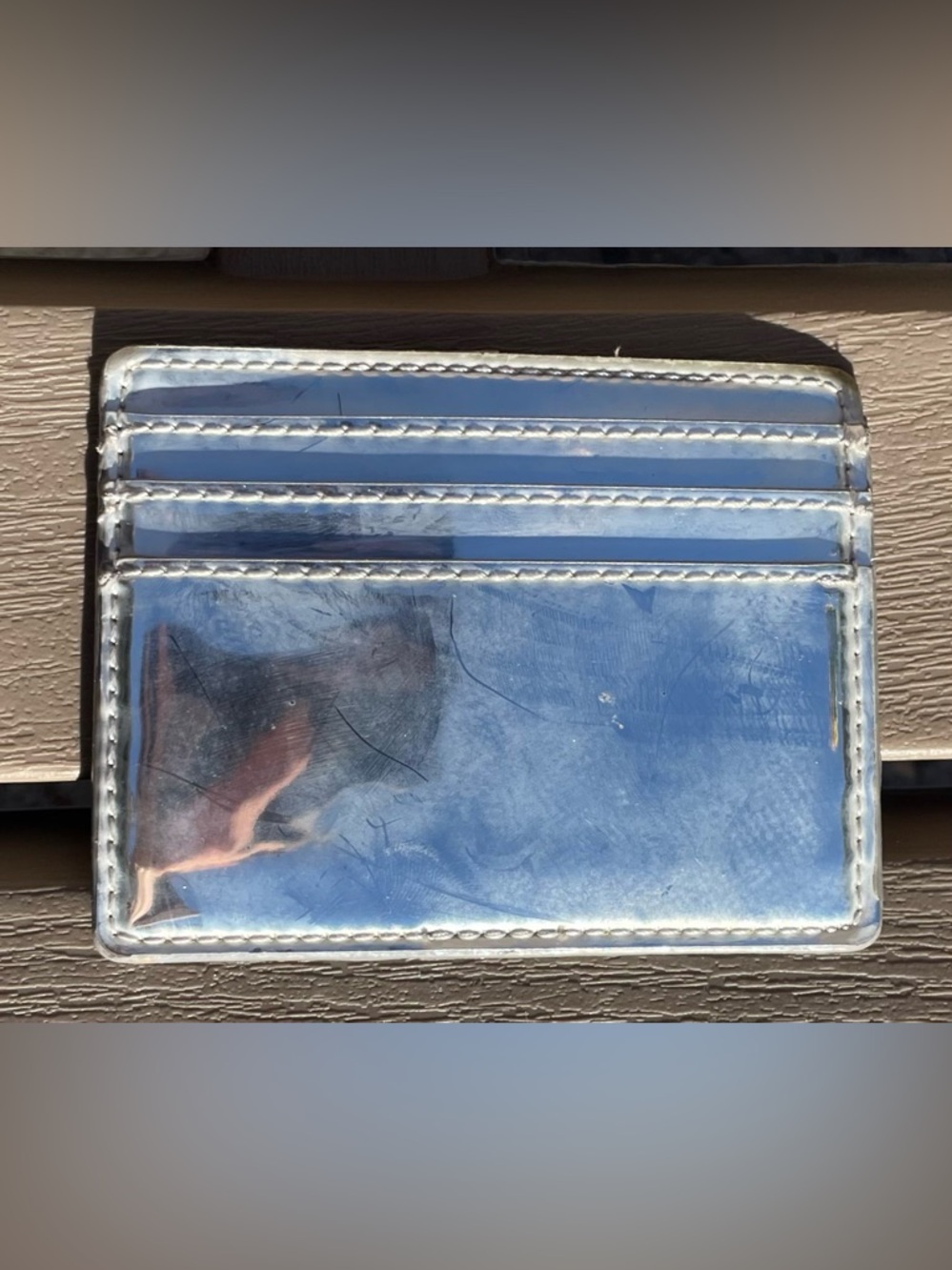 Metallic Mirror Card Wallet - Used
